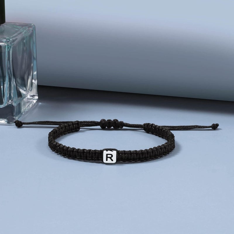 Btysun Initial Bracelets for Women Men Gifts for Her Teen Girl Best Friend Birthday Graduation Dainty Braided Bracelets Letter A-Z Charm Adjustable Link Mother's Day Jewelry Mom Christmas Gifts Valentine's Day Jewelry - Image 3